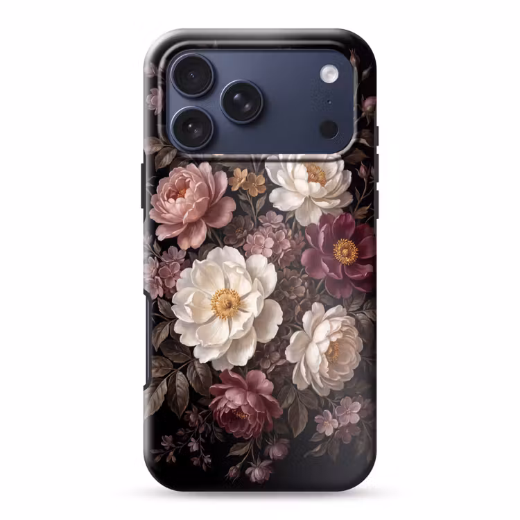 Telefoonhoesje Toughcase - Bloemen - Boeket - Klassiek - Donker - Rood — 1