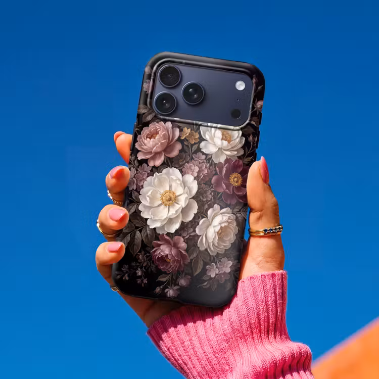 Telefoonhoesje Toughcase - Bloemen - Boeket - Klassiek - Donker - Rood — 2