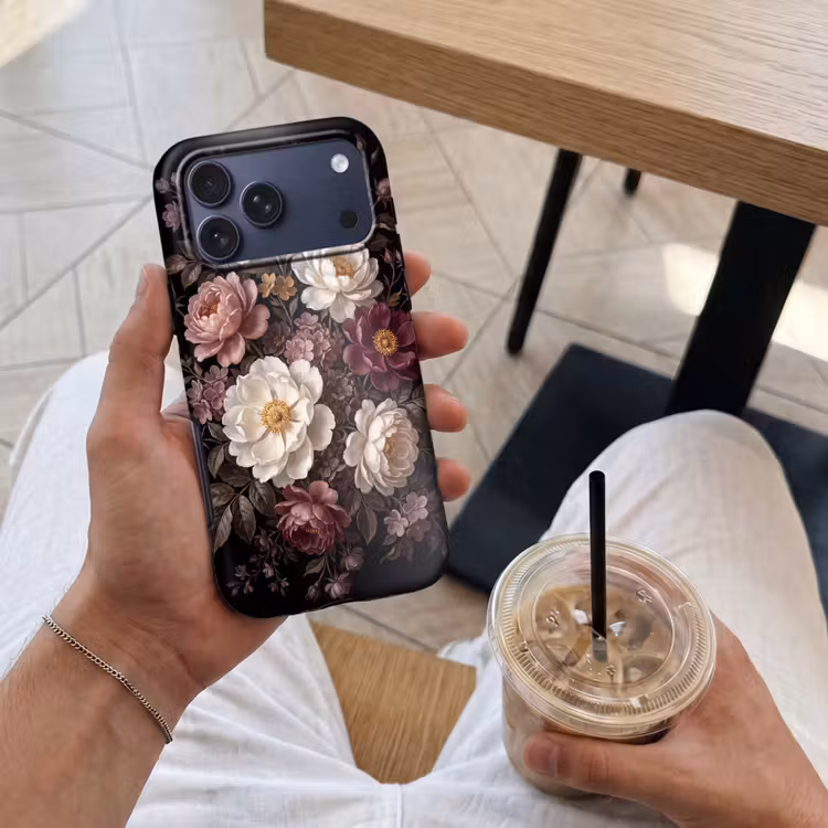 Telefoonhoesje Toughcase - Bloemen - Boeket - Klassiek - Donker - Rood — 4