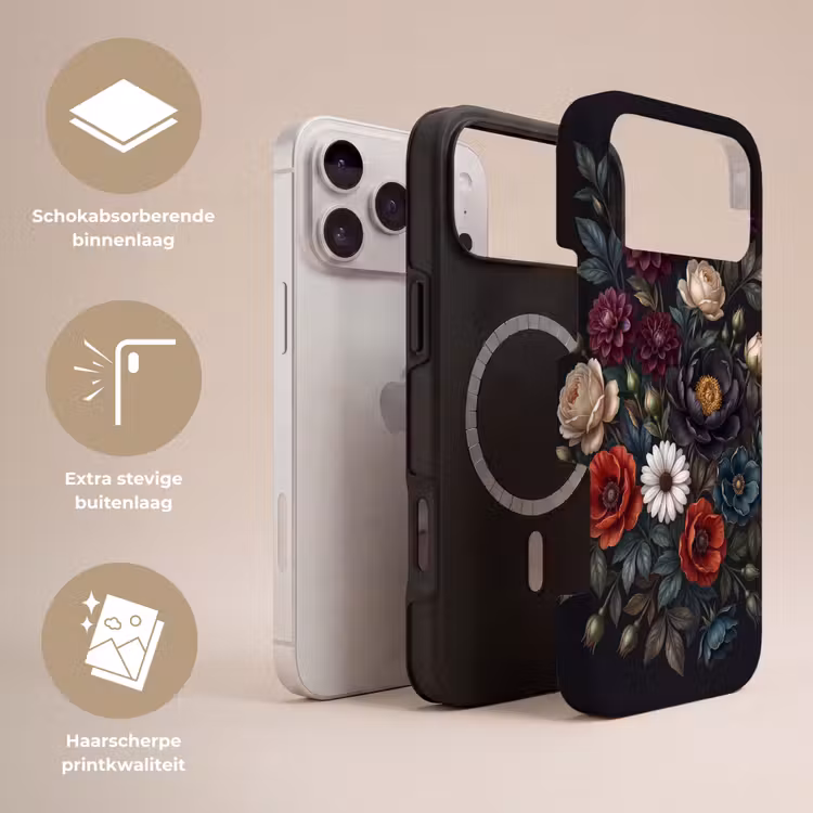 Telefoonhoesje Toughcase - Bloemen - Boeket - Natuur - Klassiek - Weelderig — 3