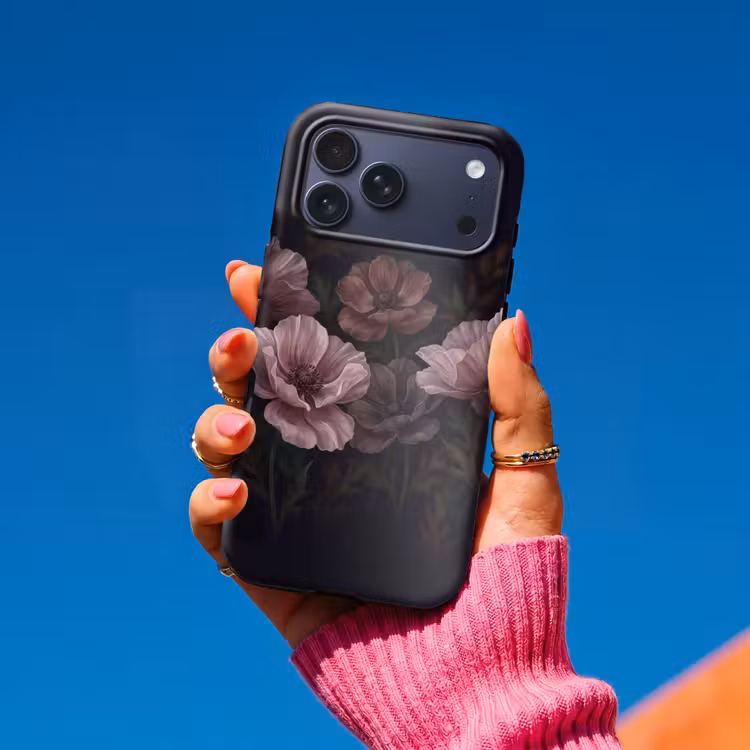 Telefoonhoesje Toughcase - Bloemen - Natuur - Roze - Donker - Modern — 2