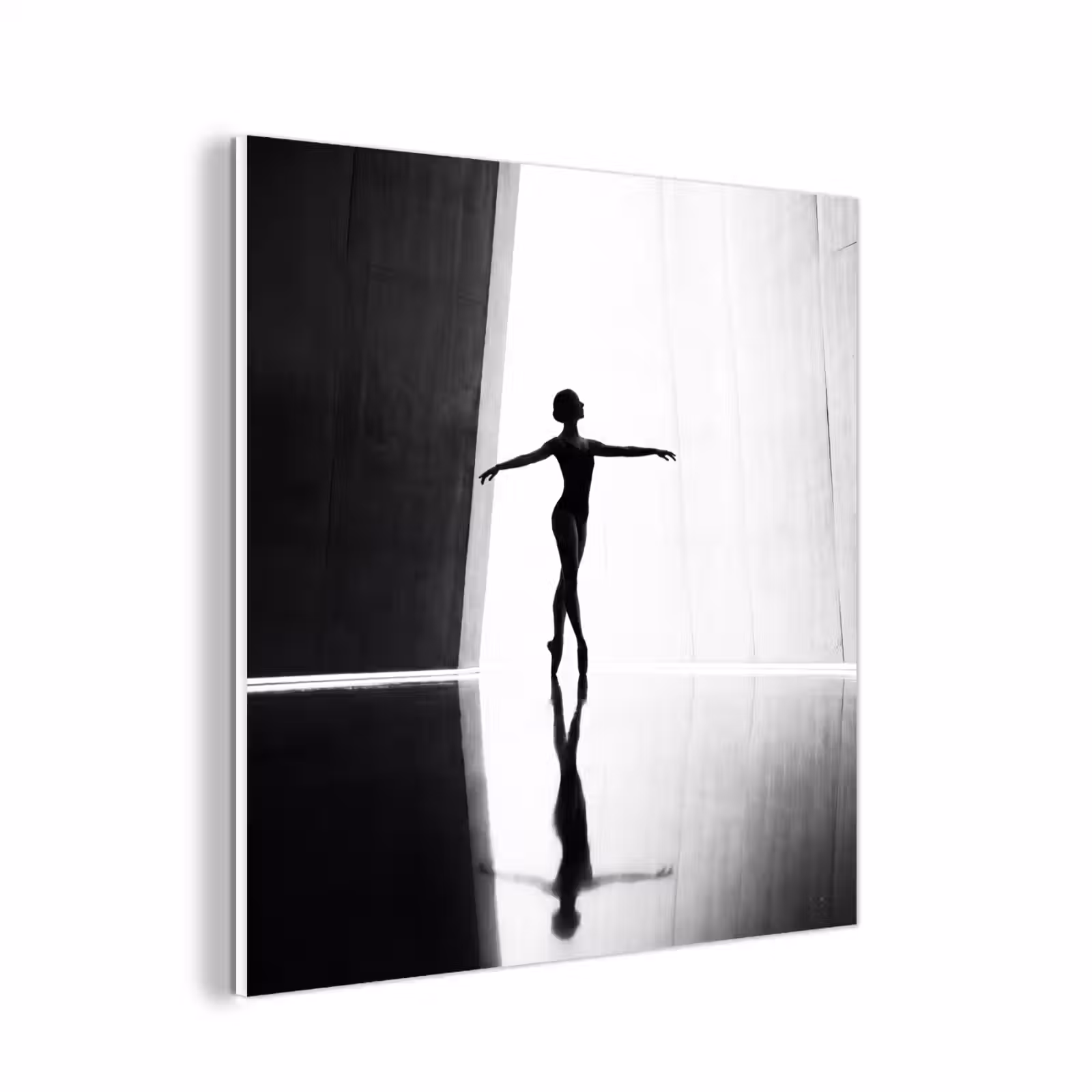 Forex - Danser - Silhouette - Kunst - Modern - Zwart-wit — 1