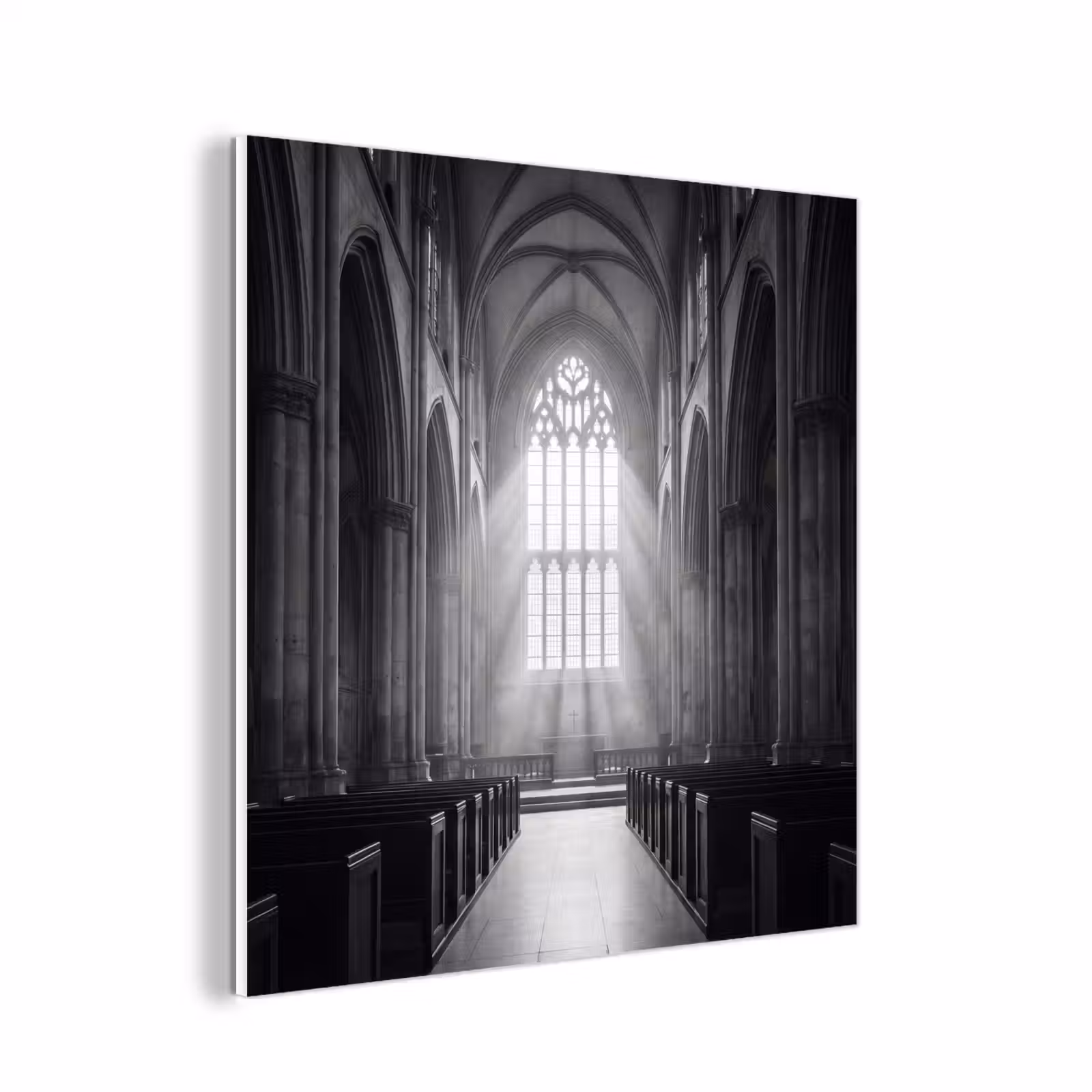 Forex - Kerk - Interieur - Lichtstralen - Architectuur - Klassiek — 1