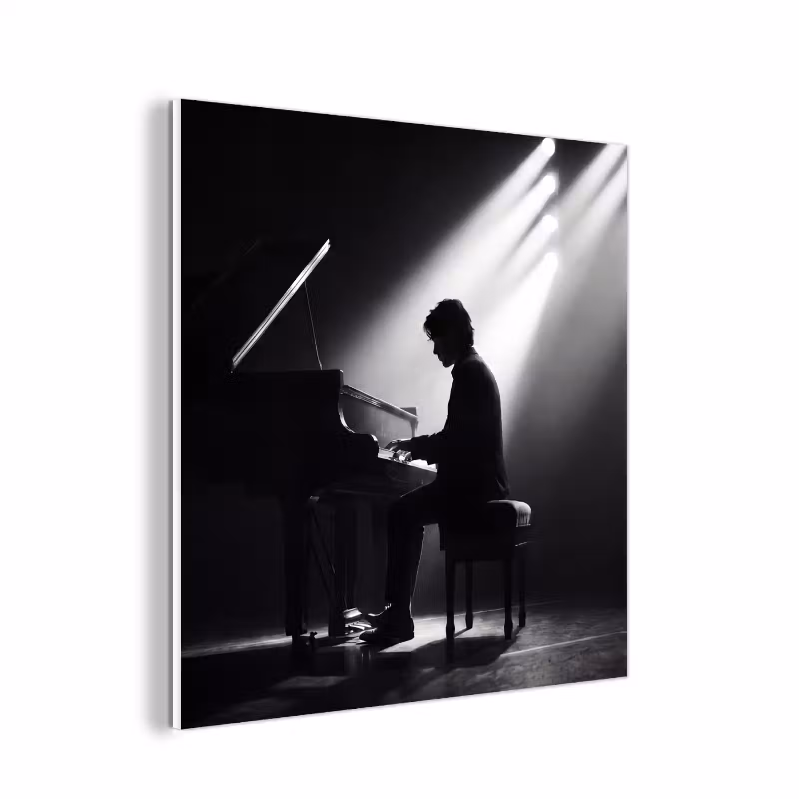 Forex - Persoon - Piano - Muziek - Zwart-wit - Podium — 1