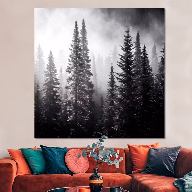 Forex - Bos - Mist - Winter - Monochroom - Natuur — 3