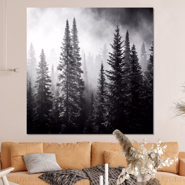Forex - Bos - Mist - Winter - Monochroom - Natuur — 4