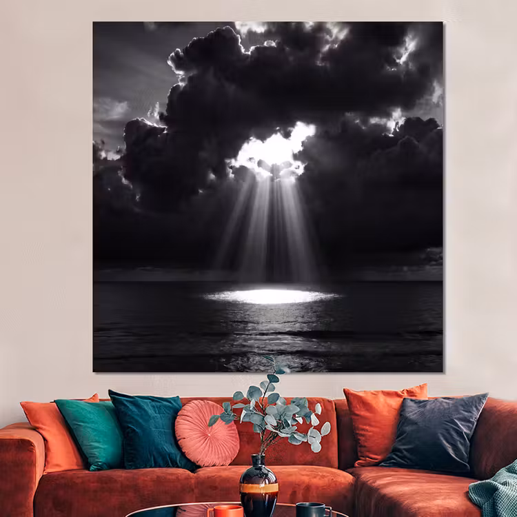 Forex - Licht - Wolken - Zee - Zwart-wit - Natuur — 3