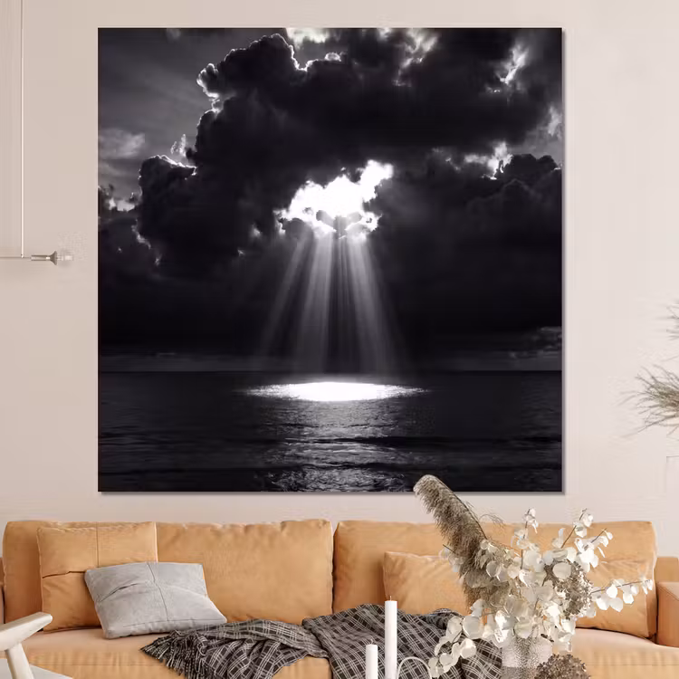 Forex - Licht - Wolken - Zee - Zwart-wit - Natuur — 4