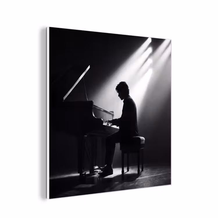 Forex - Persoon - Piano - Muziek - Zwart-wit - Podium — 1