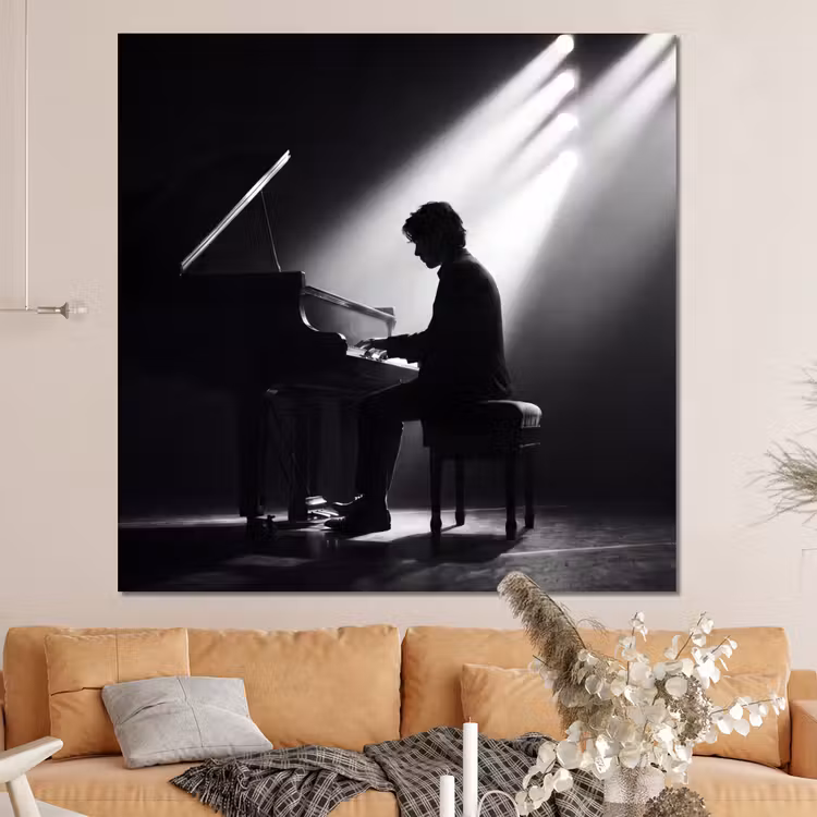 Forex - Persoon - Piano - Muziek - Zwart-wit - Podium — 4