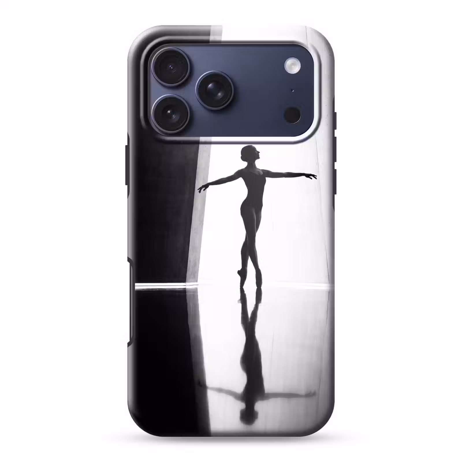 Telefoonhoesje Toughcase - Danser - Silhouette - Kunst - Modern - Zwart-wit — 1