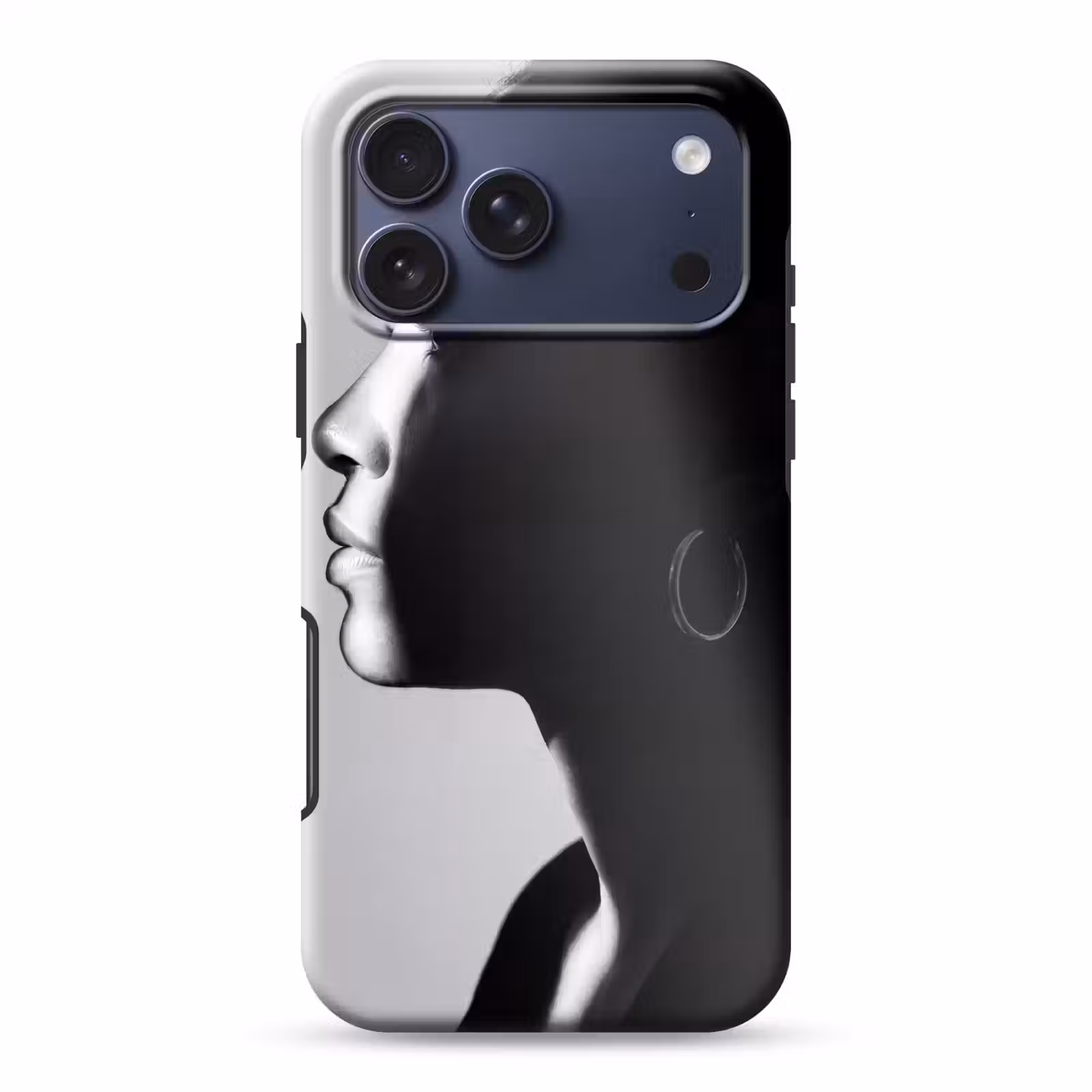 Telefoonhoesje Toughcase - Vrouw - Profiel - Mensen - Zwart-wit — 1