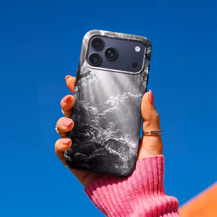 Telefoonhoesje Toughcase - Bos - Lichtstralen - Natuur - Zwart-wit — 2