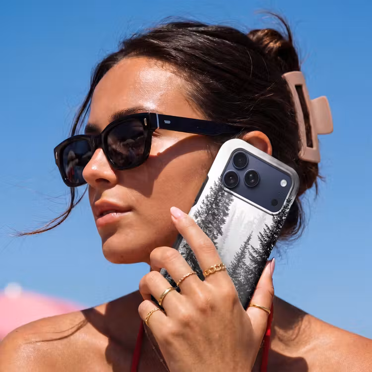 Telefoonhoesje Toughcase - Bos - Mist - Winter - Monochroom - Natuur — 6