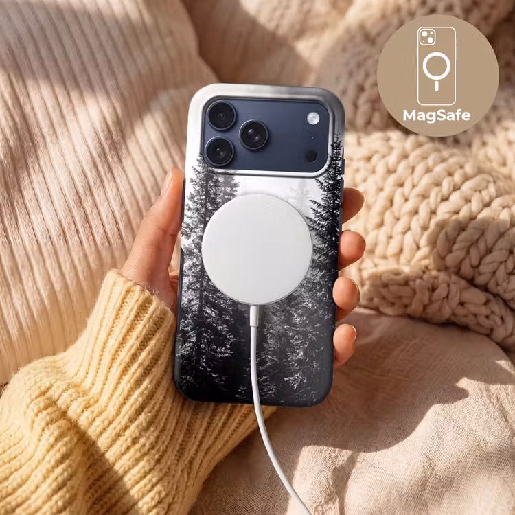 Telefoonhoesje Toughcase - Bos - Mist - Winter - Monochroom - Natuur — 8