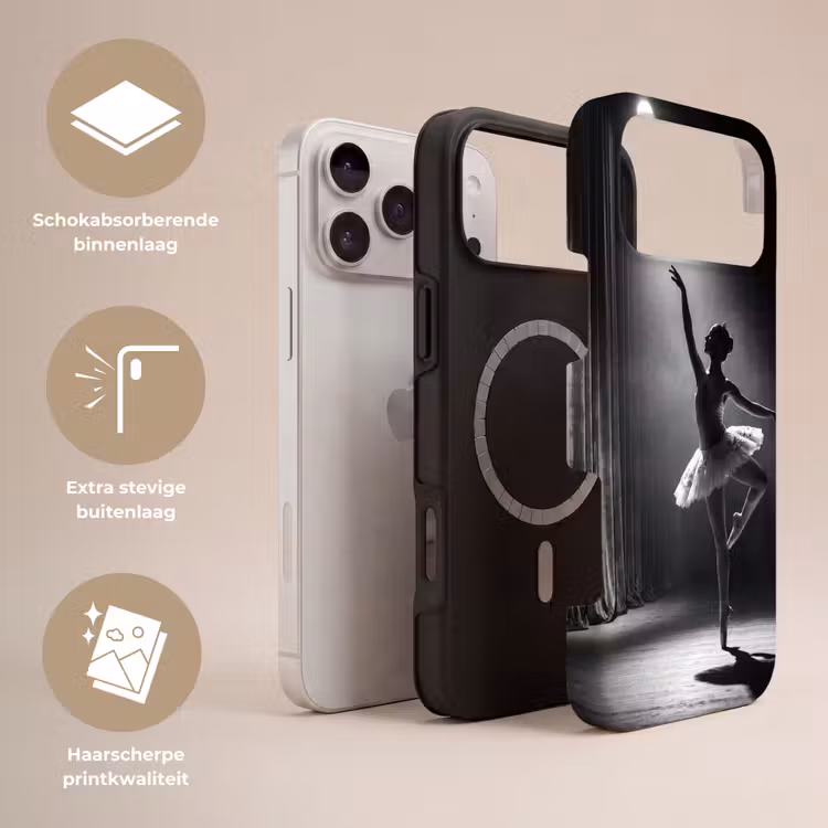 Telefoonhoesje Toughcase - Danser - Podium - Zwart-wit - Kunst - Klassiek — 3