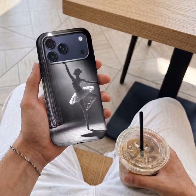 Telefoonhoesje Toughcase - Danser - Podium - Zwart-wit - Kunst - Klassiek — 4