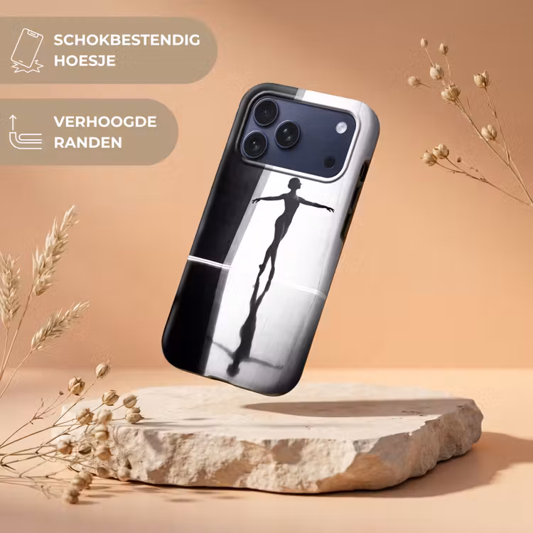 Telefoonhoesje Toughcase - Danser - Silhouette - Kunst - Modern - Zwart-wit — 5