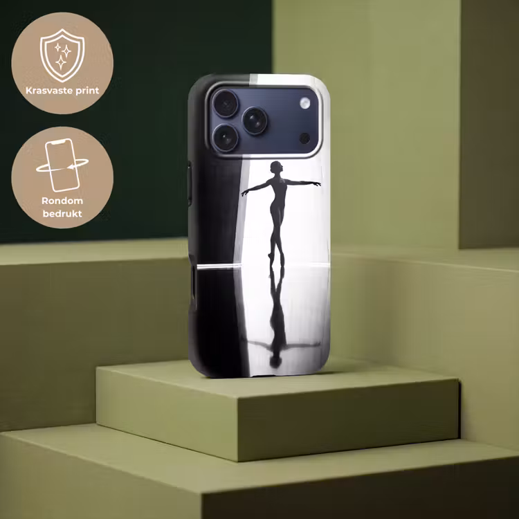 Telefoonhoesje Toughcase - Danser - Silhouette - Kunst - Modern - Zwart-wit — 7