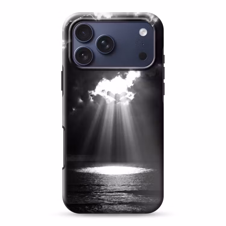 Telefoonhoesje Toughcase - Licht - Wolken - Zee - Zwart-wit - Natuur — 1