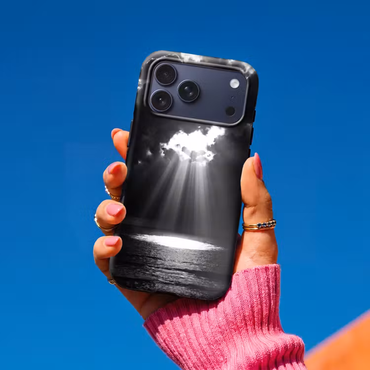 Telefoonhoesje Toughcase - Licht - Wolken - Zee - Zwart-wit - Natuur — 2