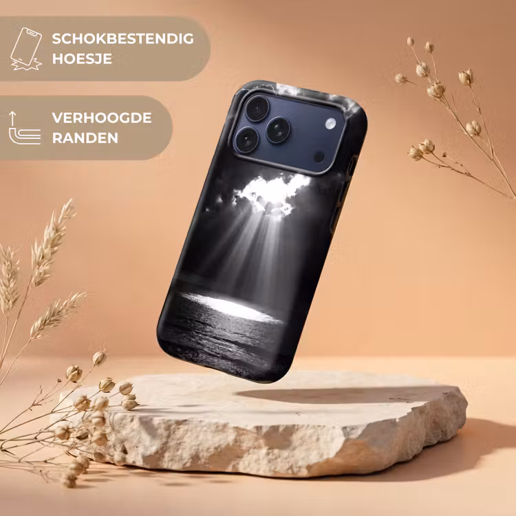 Telefoonhoesje Toughcase - Licht - Wolken - Zee - Zwart-wit - Natuur — 5