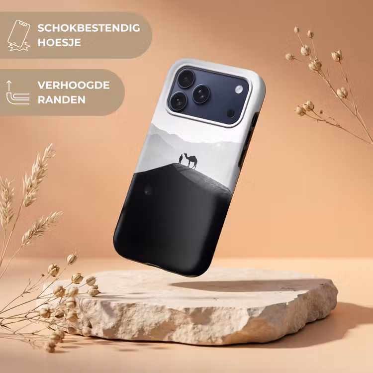 Telefoonhoesje Toughcase - Mens - Kameel - Zandduin - Natuur - Monochroom — 5