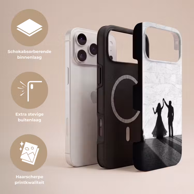 Telefoonhoesje Toughcase - Mensen - Schaduw - Dans - Zwart-wit - Liefde — 3