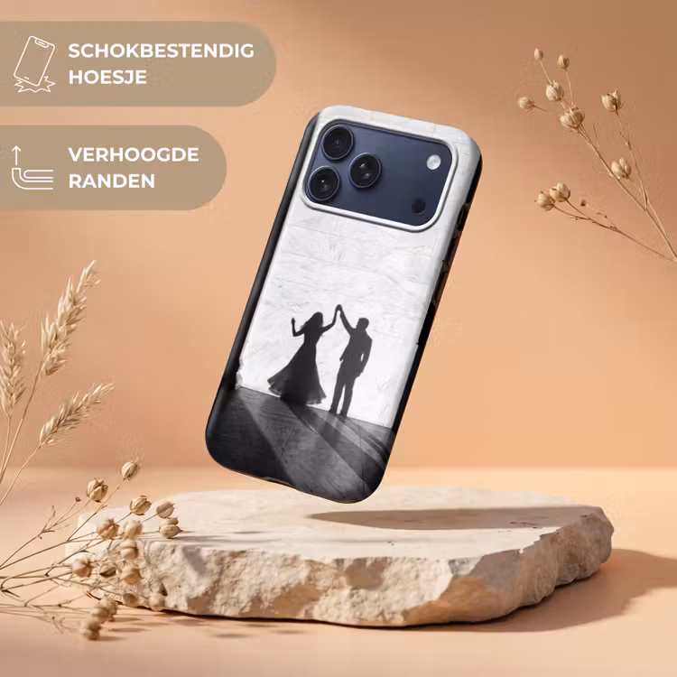 Telefoonhoesje Toughcase - Mensen - Schaduw - Dans - Zwart-wit - Liefde — 5