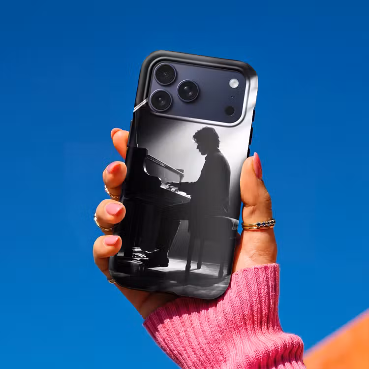 Telefoonhoesje Toughcase - Persoon - Piano - Muziek - Zwart-wit - Podium — 2