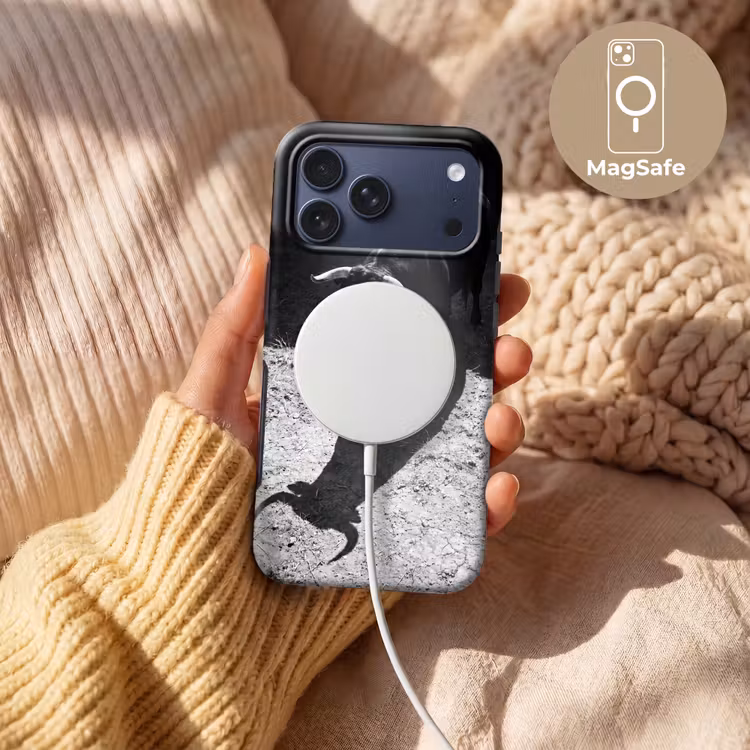 Telefoonhoesje Toughcase - Stier - Schaduw - Dieren - Contrast - Zwart-wit — 8