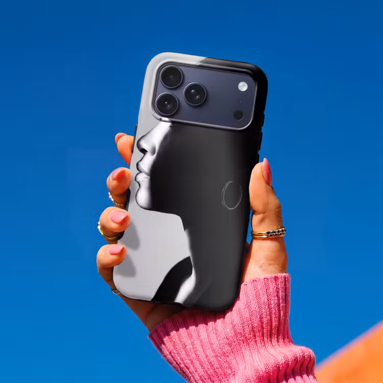 Telefoonhoesje Toughcase - Vrouw - Profiel - Mensen - Zwart-wit — 2