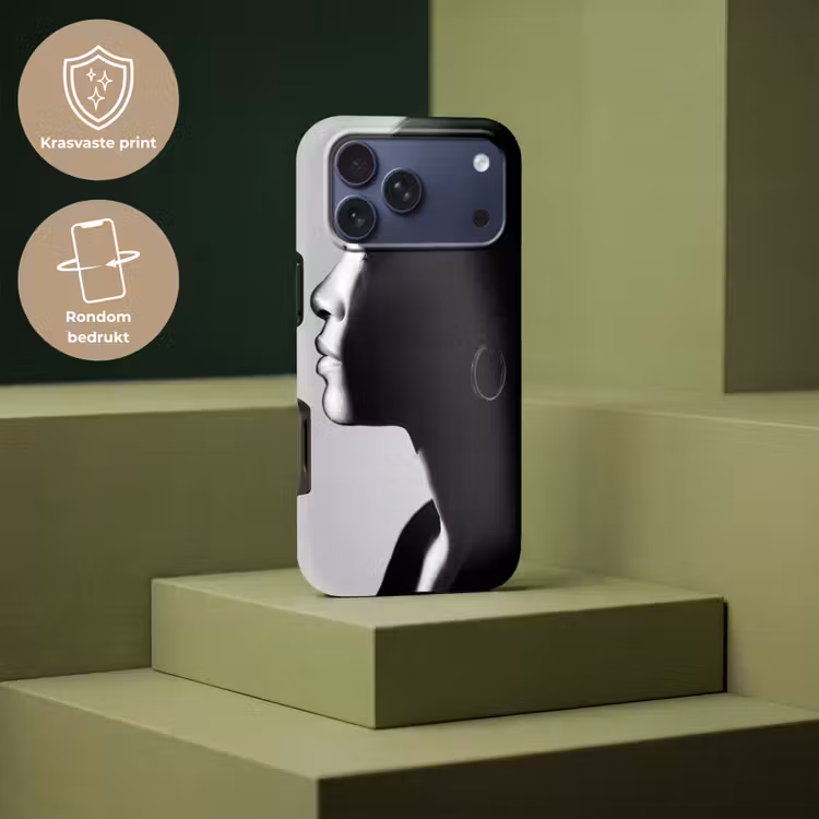 Telefoonhoesje Toughcase - Vrouw - Profiel - Mensen - Zwart-wit — 7
