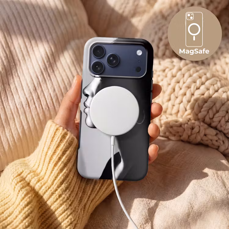 Telefoonhoesje Toughcase - Vrouw - Profiel - Mensen - Zwart-wit — 8