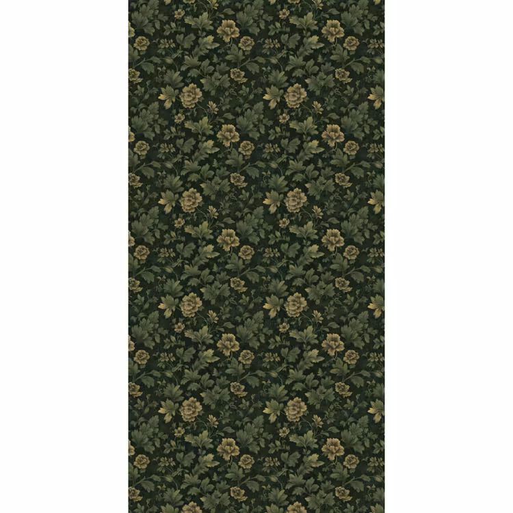 Behang - Donker - Groen - Goud - Botanisch — 2