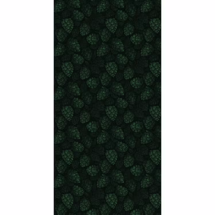 Behang - Donker - Groen - Hopbellen - Botanisch - Illustratie — 2