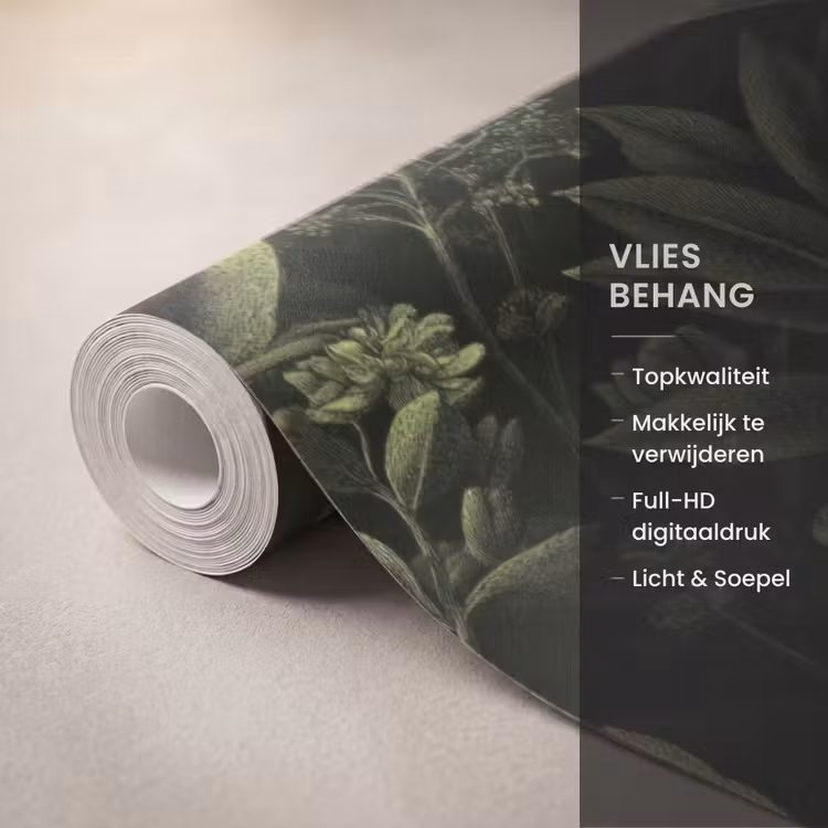 Behang - Klassiek - Donker - Botanisch - Planten — 3