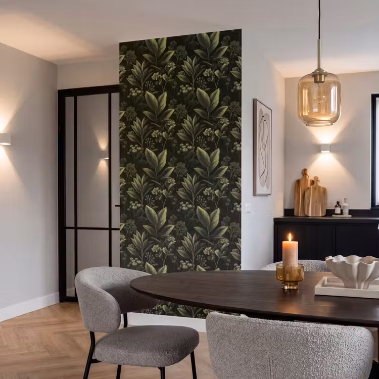 Behang - Klassiek - Donker - Botanisch - Planten — 5