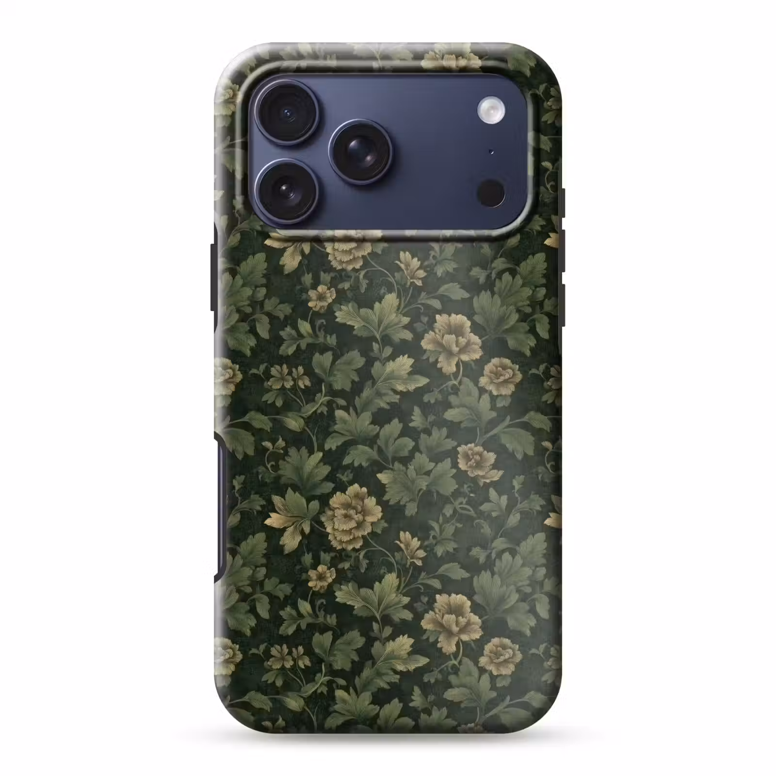 Telefoonhoesje Toughcase - Donker - Groen - Goud - Botanisch — 1