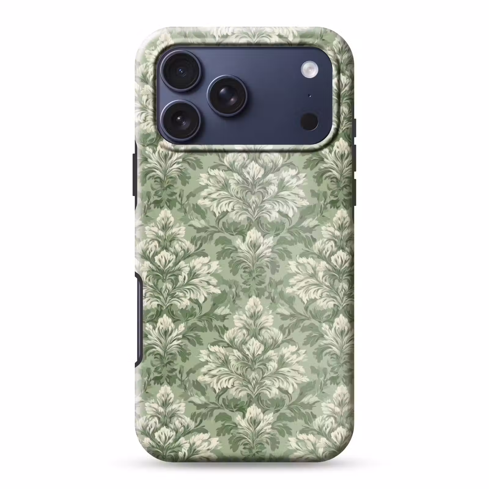 Telefoonhoesje Toughcase - Sierlijk - Lichtgroen - Planten - Patroon - Getailleerd — 1