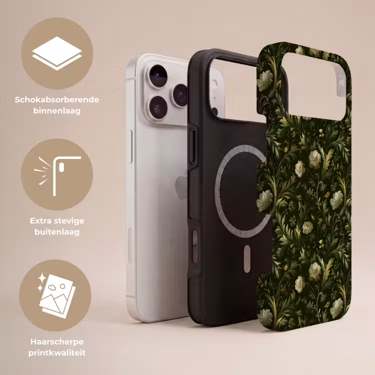 Telefoonhoesje Toughcase - Botanisch - Naadloos - Bloemen — 3
