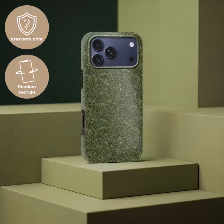 Telefoonhoesje Toughcase - Donker - Groen - Krullend - Botanisch — 7