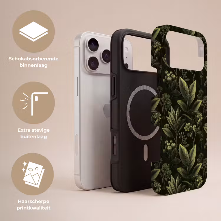 Telefoonhoesje Toughcase - Klassiek - Donker - Botanisch - Planten — 3