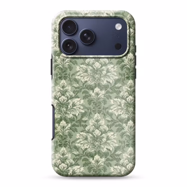 Telefoonhoesje Toughcase - Sierlijk - Lichtgroen - Planten - Patroon - Getailleerd — 1