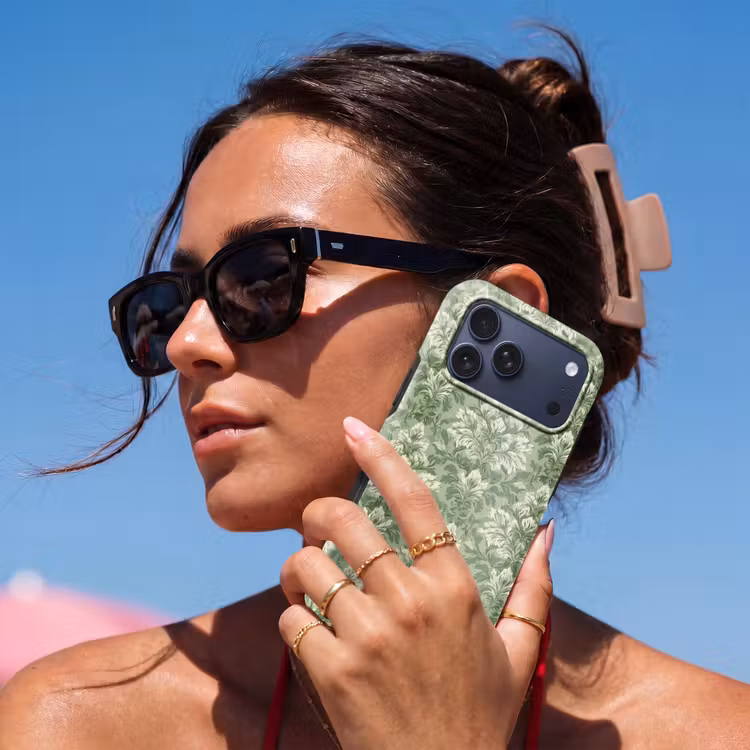 Telefoonhoesje Toughcase - Sierlijk - Lichtgroen - Planten - Patroon - Getailleerd — 6