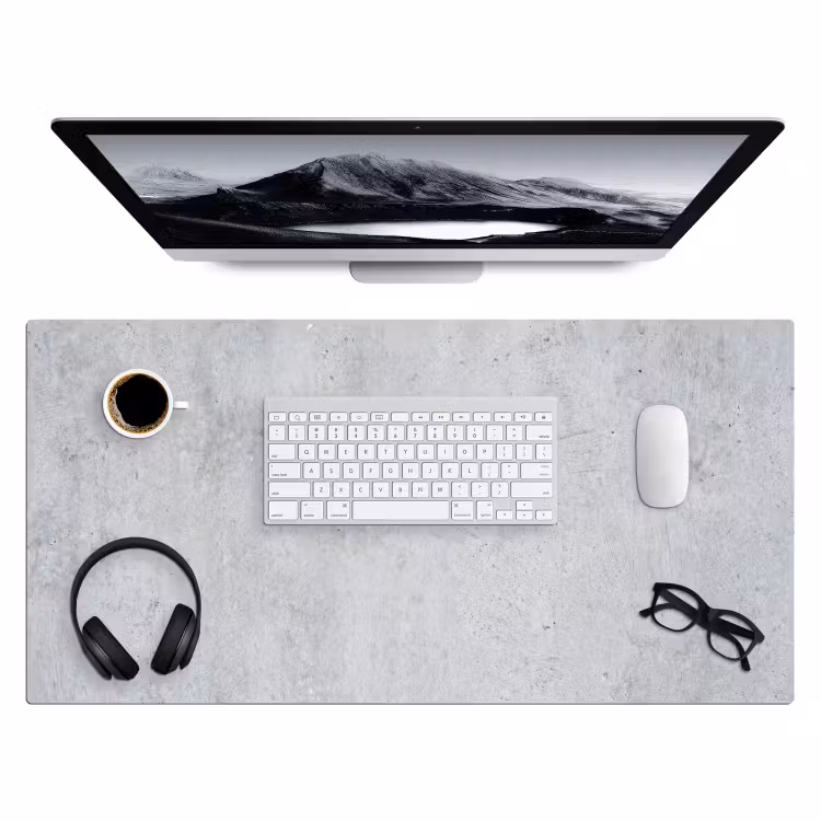 Bureau onderlegger - Betonlook Lichtgrijs — 4
