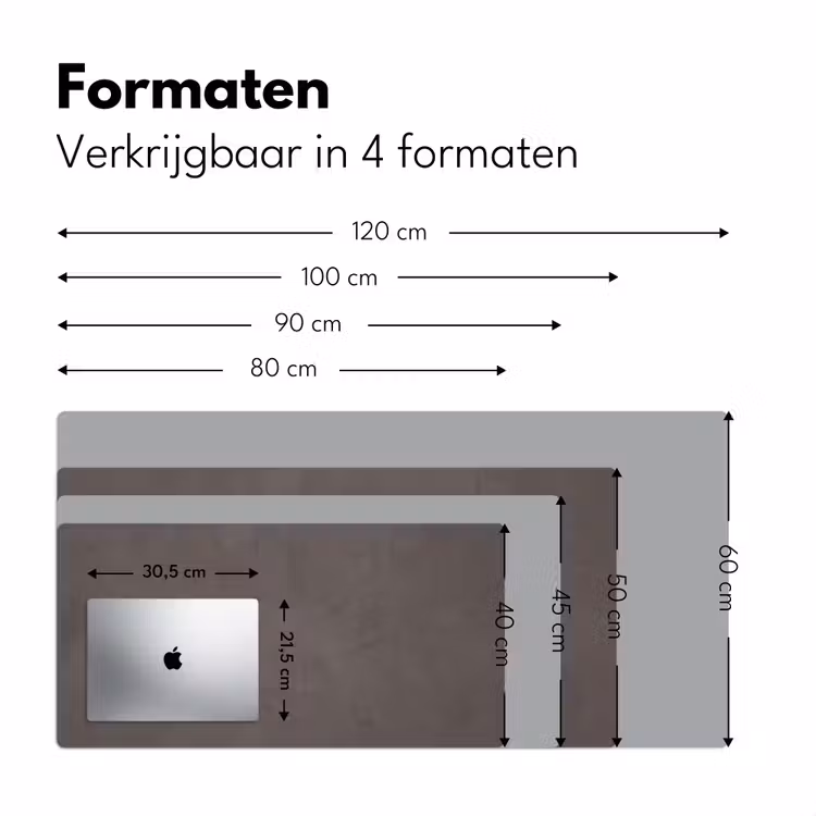Bureau onderlegger - Betonlook Taupe — 8
