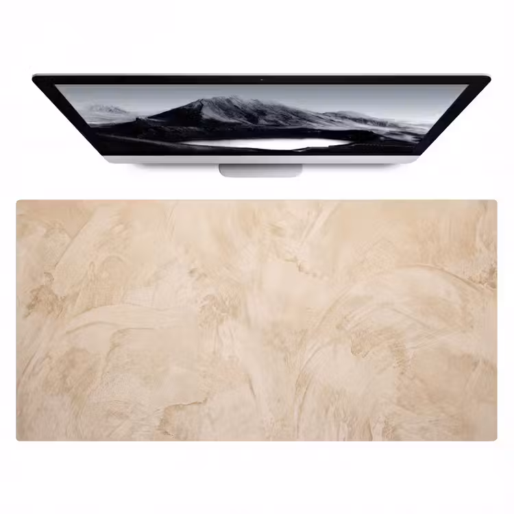 Bureau onderlegger - Beige Stucwerk Structuur