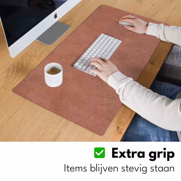 Bureau onderlegger - Terracotta Stucwerk Muur — 6