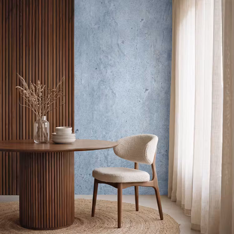 Behang - Betonlook Lichtblauw — 4